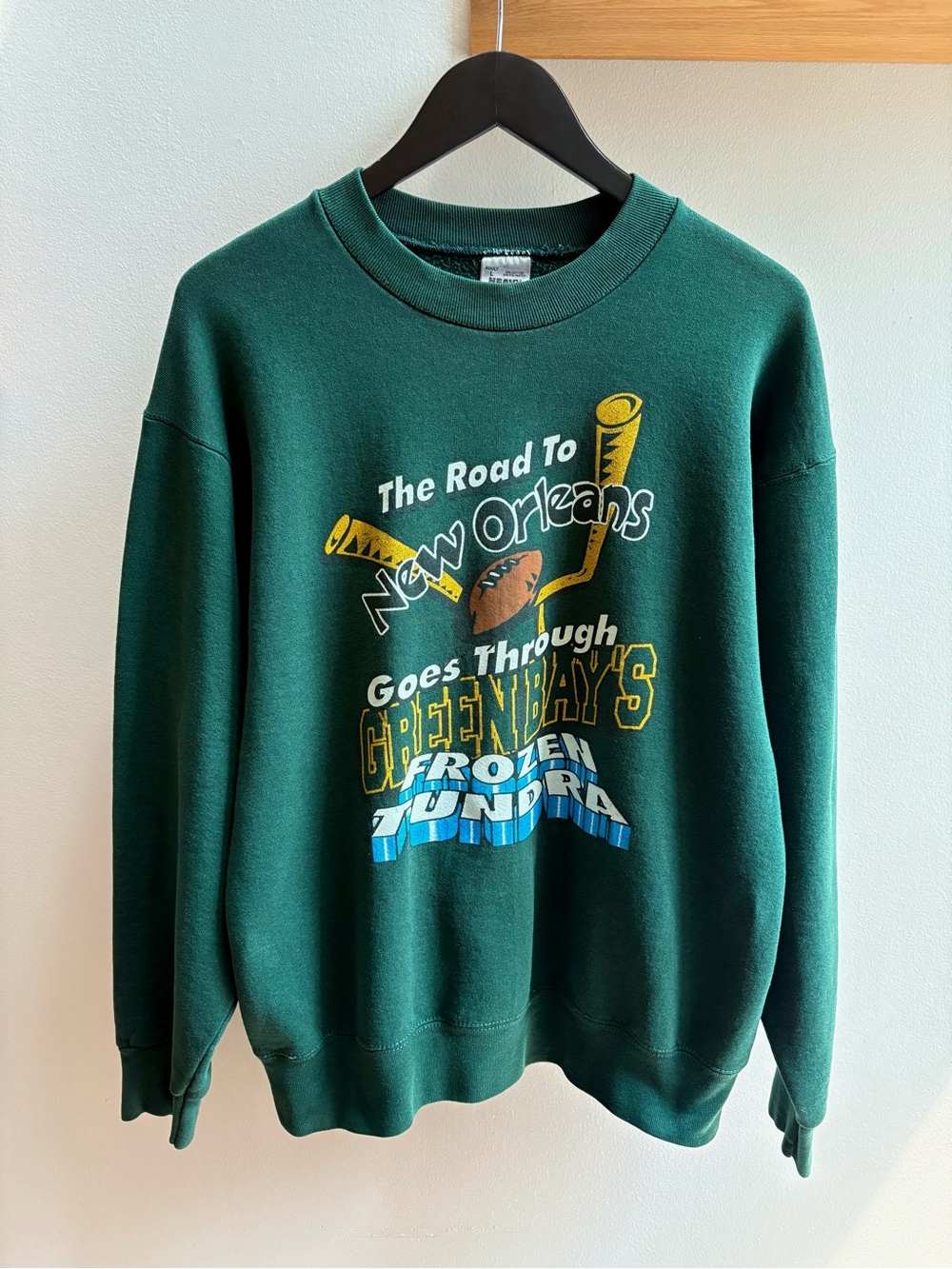 Green Bay Packers VTG 1996 Super Bowl “Frozen Tundra” green crewneck L
